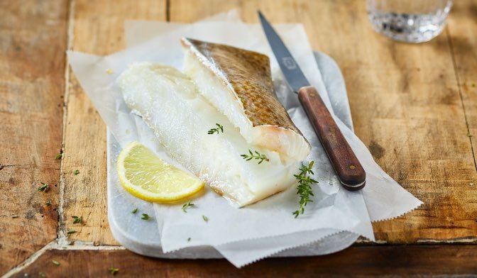 2 dos de cabillaud avec peau "Skrei" MSC